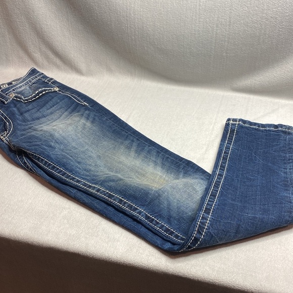 Miss Me Mid Rise Skinny Blue Jeans size 27 - Picture 8 of 11